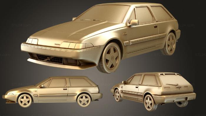 Автомобили и транспорт (Вольво 480 1987, CARS_3998) 3D модель для ЧПУ станка
